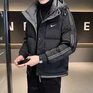 耐克顿羽绒服男士冬季加厚保暖棉衣外套宽松加大码防寒棉服袄子男