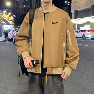 耐克顿棒球服外套男士2024秋季新款韩版立领夹克大码工装防风上衣