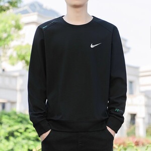 耐克顿秋季新款休闲男卫衣宽松百搭圆领长袖t恤中青年上衣打底衫