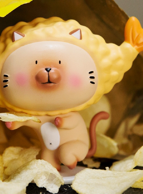 包邮正版小偷猫盲盒AK狐尾喵咪美食大作战潮玩手办可爱猫咪手办