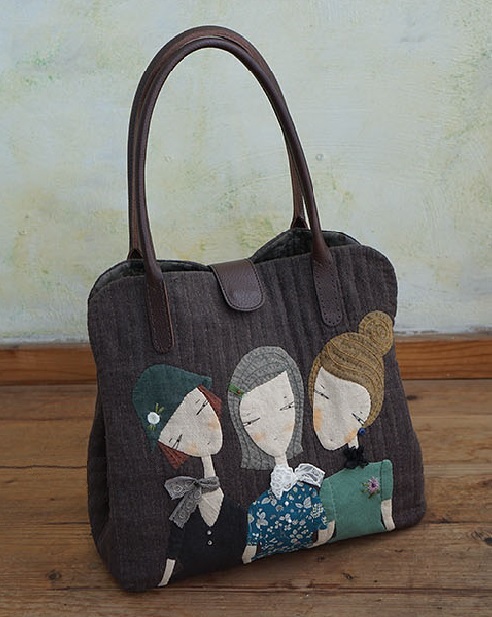 只卖图纸 手工布艺DIY 实物1:1图纸 t192 三姐妹提包    不是成品