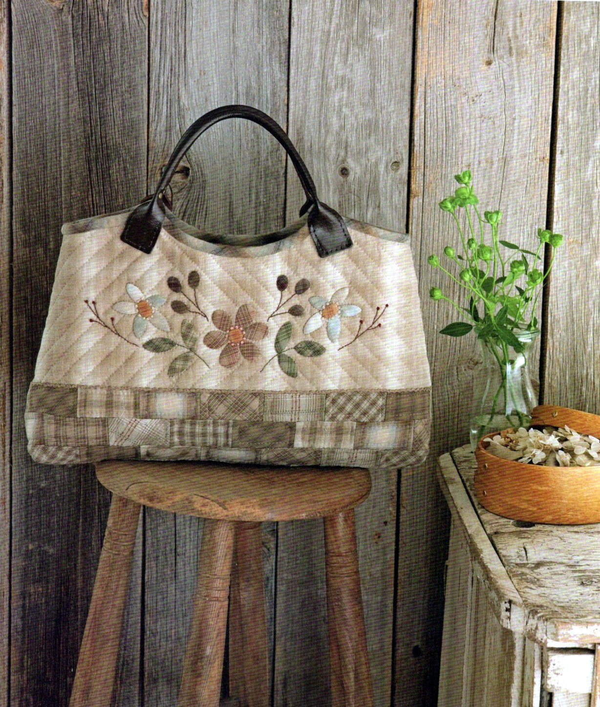 只卖图纸 手工布艺DIY 实物1:1图纸 t391 花卉拎包图纸 非成品