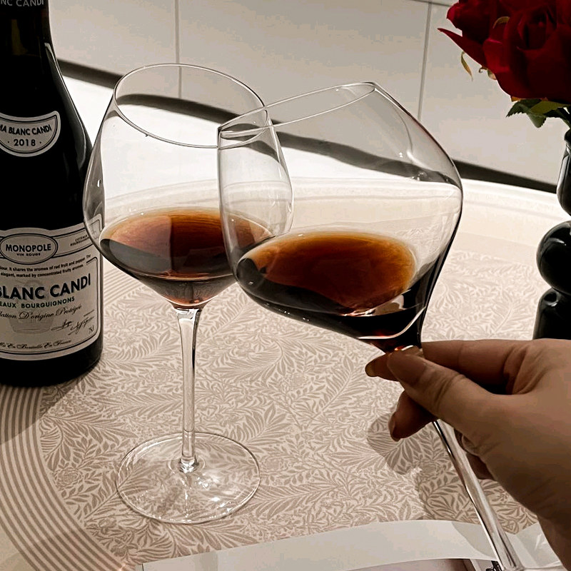 斜口红酒杯套装家用大号欧式奢华