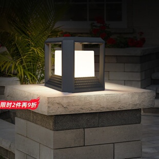 德国柏曼庭院柱头灯 防水别墅花园围墙接电led门柱灯户外照明灯具