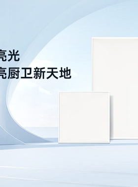 德国柏曼厨房铝扣板集成吊顶灯 卫生间浴室天花led嵌入式平板灯具