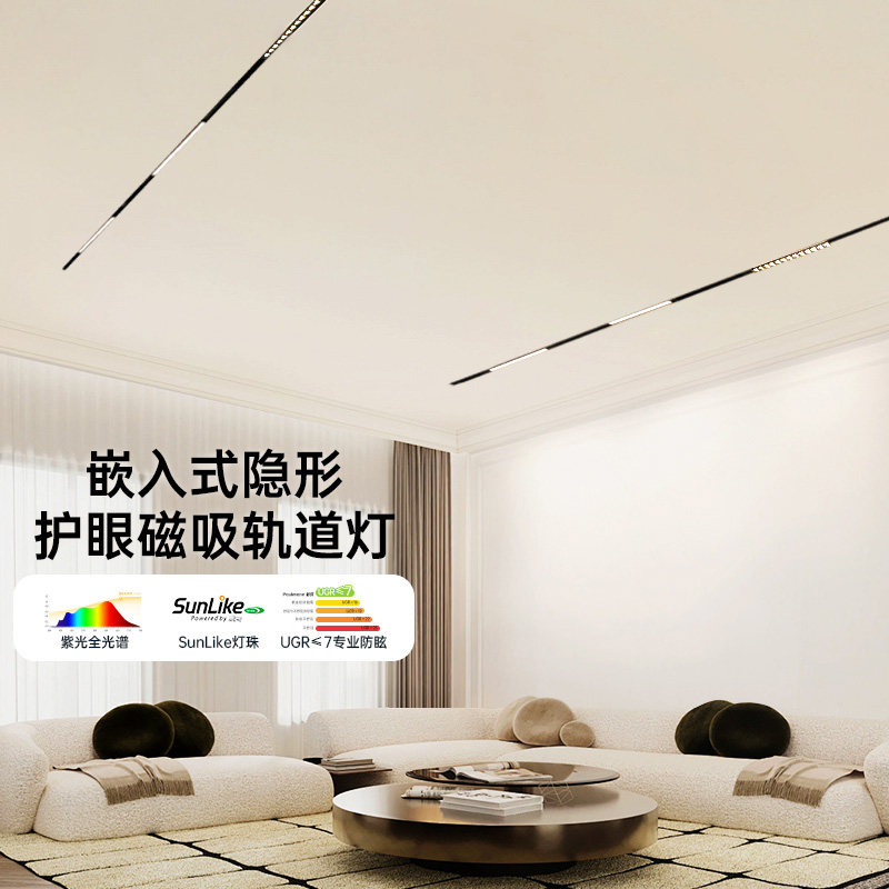 德国柏曼护眼磁吸轨道灯嵌入式图片
