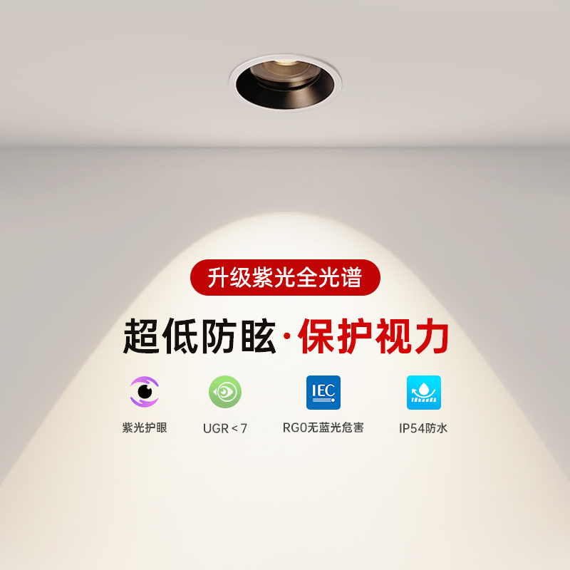 德国柏曼全光谱防眩护眼隐者射灯