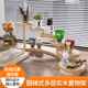实木桌面置物架木质展示架桌面化妆品摆件阶梯展示收纳层架饰品首