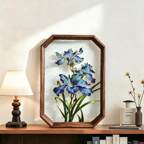 免掐丝茶盘掐丝珐琅画diy手工材料包非遗景泰蓝摆件团建活动