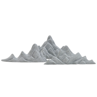 雪山小摆件创意微景观造景仿真青沙石假山斗鱼鱼缸造景装饰品套餐