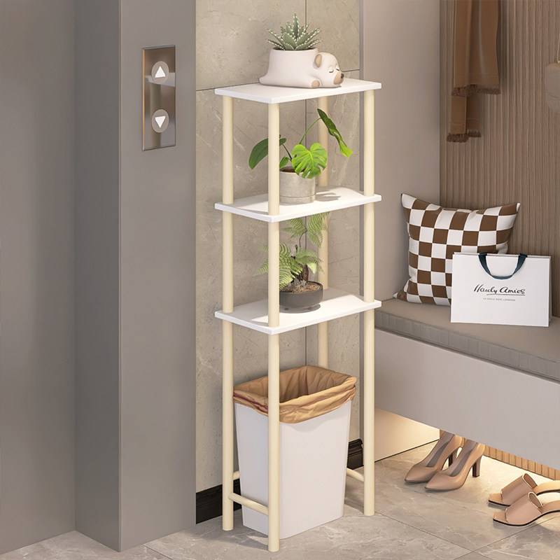 垃圾桶上方置物架厨房转角夹缝落地高脚架扫地机多层窄小收纳架子