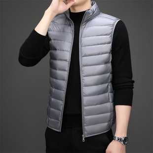 棉马甲秋冬男爸爸款内搭外穿拉链轻薄马夹中老年保暖背心打底坎肩