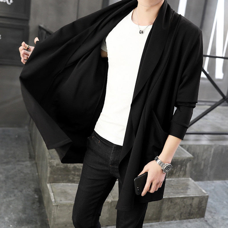 风衣男中长款春天新款潮流韩版披风帅气个性斗篷青年发型师外套男在类目 男装, 风衣中 - 来自Buy2taobao.com提供专业的淘宝代购服务