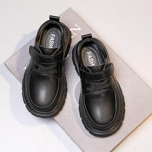 皮鞋软底表演鞋英伦风春秋冬黑色