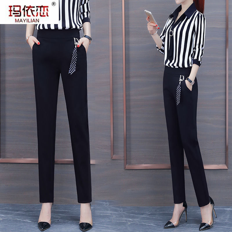 哈伦裤女2020新款春秋季宽松女裤显瘦黑色裤子长裤休闲小脚裤西裤