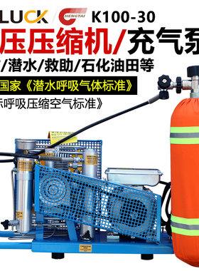 正压式空气呼吸器充气泵消防高压打气机潜水氧气瓶填充泵船用CCS