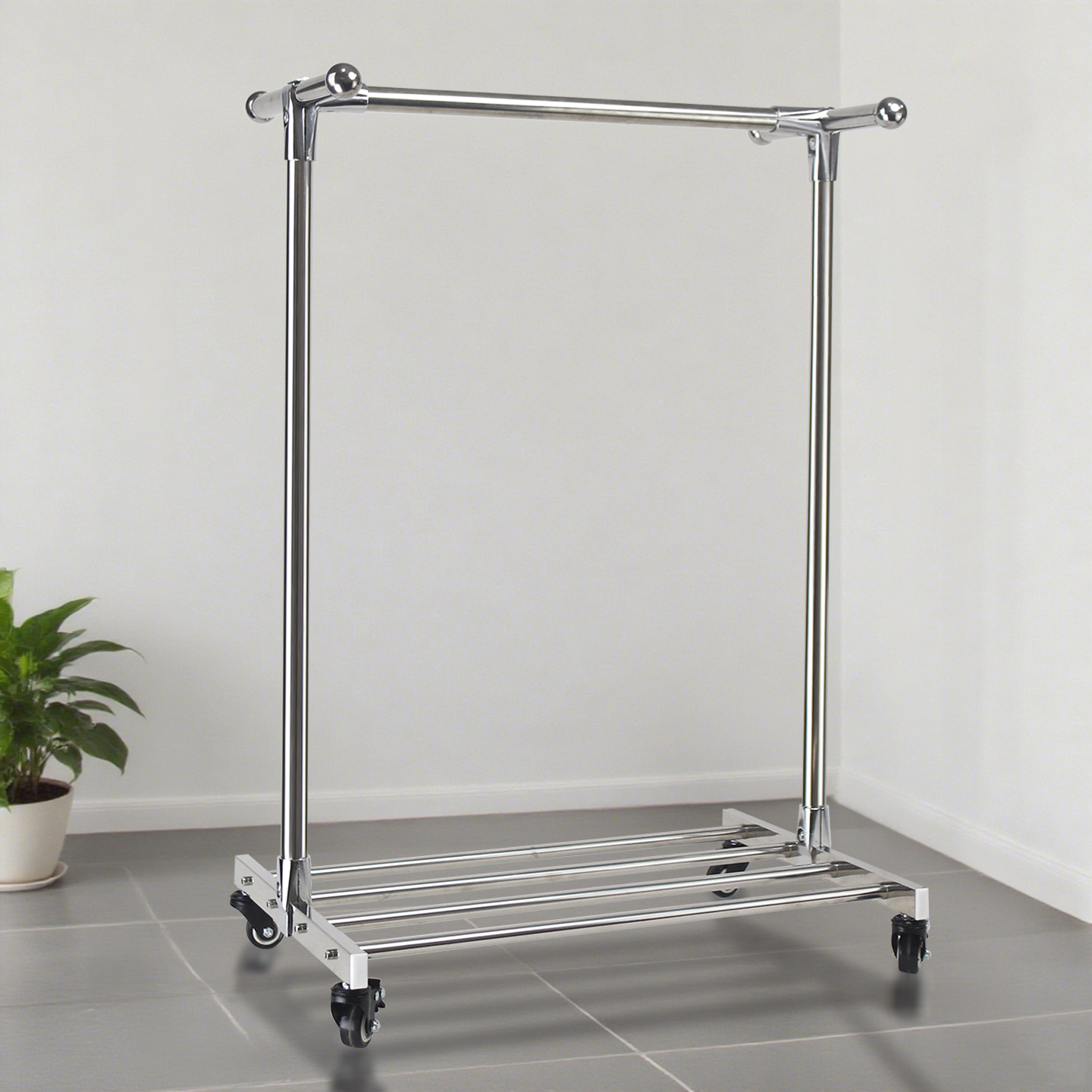 晾衣架落地不锈钢单杆式移动