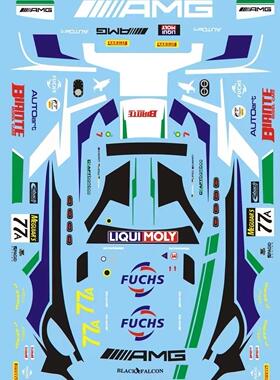 汽车模型1/24 奔驰 BENZ AMG GT3 #77A BATHURST 2019涂装水贴