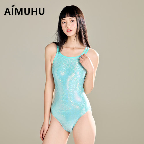 艾慕狐连体泳衣比基尼女