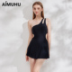 泡温泉泳装 显瘦遮肚时尚 连体裙式 AIMUHU泳衣女保守防晒2025新款