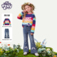 T恤套装 2026新款 洋气小女孩打底衫 小马宝莉女童长袖 牛仔裤 两件套