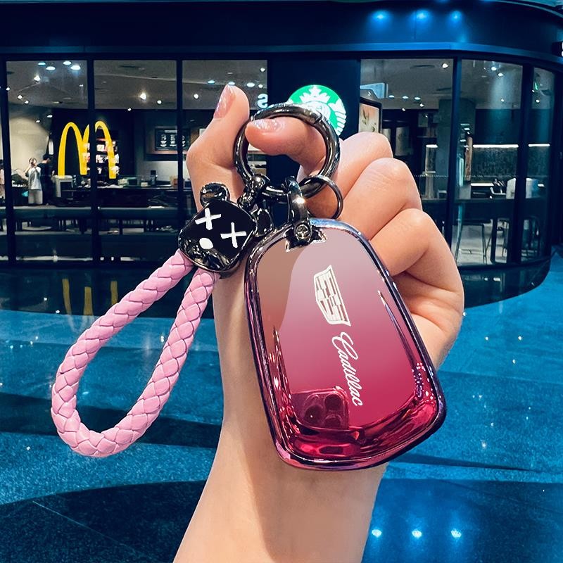 适用凯迪拉克xt5钥匙套xt6高级感xts男女士atsl车壳老款XT4全包扣