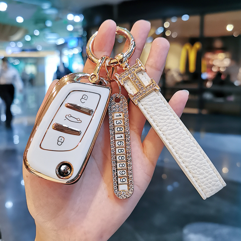 雪铁龙C4L钥匙套女C5C6凡尔赛c3xr天逸c5x爱丽舍世嘉标致车钥匙包