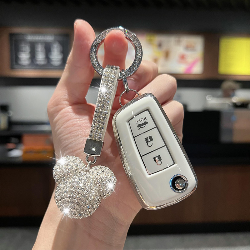 适用于日产经典轩逸折叠车钥匙套劲客蓝鸟尼桑壳奇骏骐达简约扣包