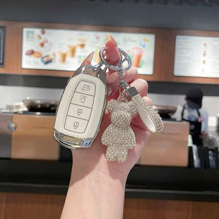 适用现代库斯途钥匙套21-24款库斯途5键4键高级感保护套壳扣男女