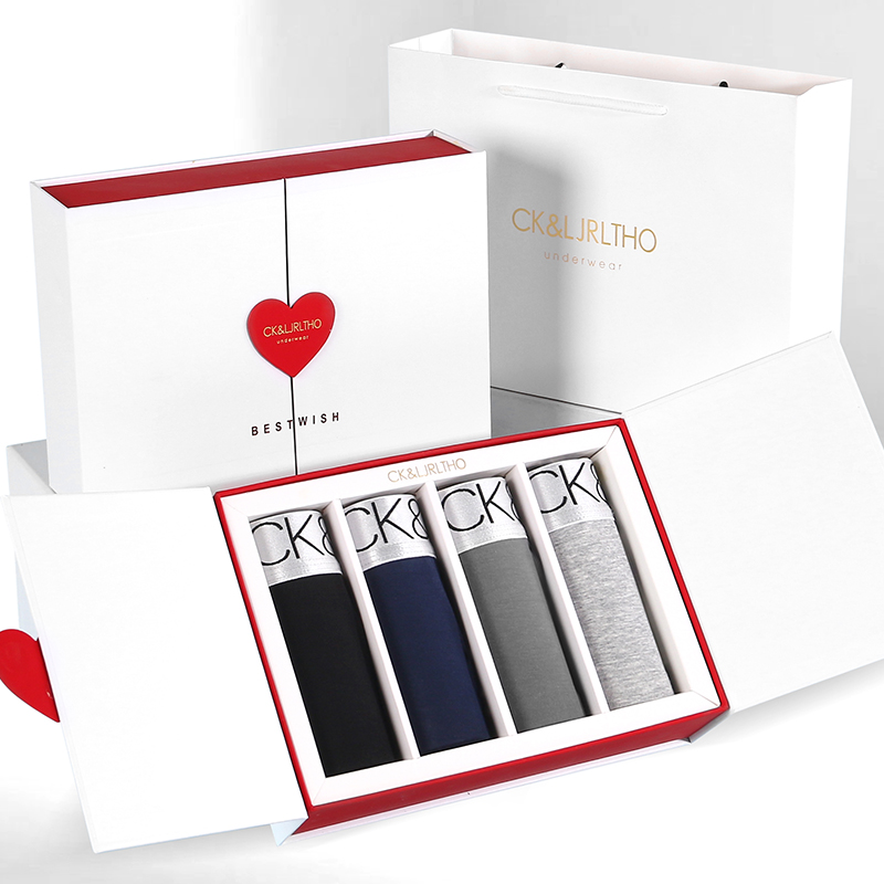 CK男士内裤纯棉平角裤礼盒装