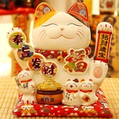 招财猫摆件开业礼物礼品生意兴隆家居客厅店铺收银台摇手自动招手