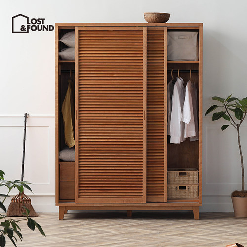 衣柜实木日式风推拉门
