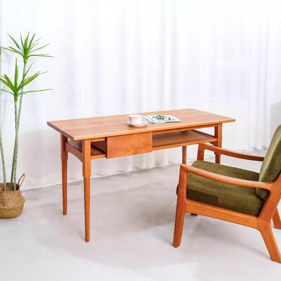 实木书桌失物招领樱桃木简约日式