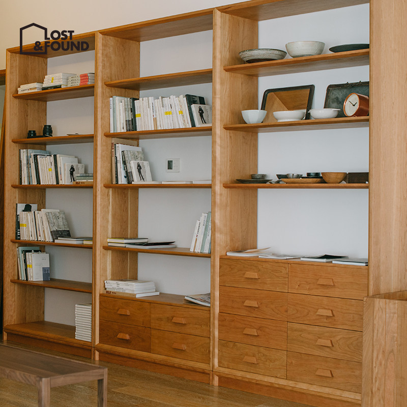 失物招领实木书架落地置物架日式书橱置物柜架子储物柜家展示架,住宅家具,书架,淘宝优惠券,粉丝福利购,淘宝优惠卷