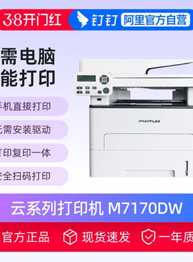 钉钉云打印 奔图M7170DW黑白激光多功能打印机商用办公用wifi手机远程打印机a4免装驱动扫描、复印一体打印机