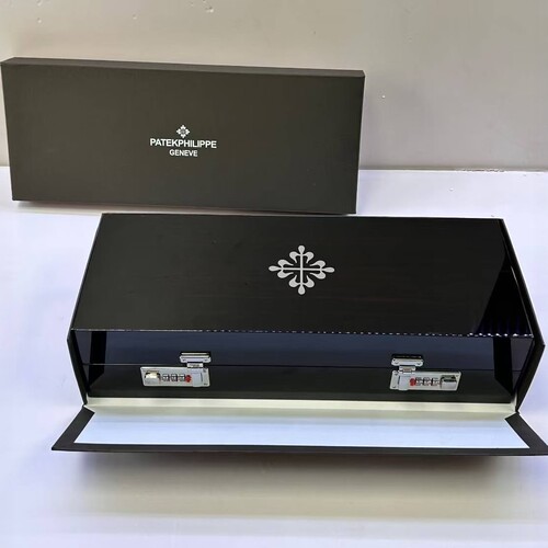 新款百达PP家五位展示表盒翡丽家手表收纳盒钢琴烤漆木盒收藏盒