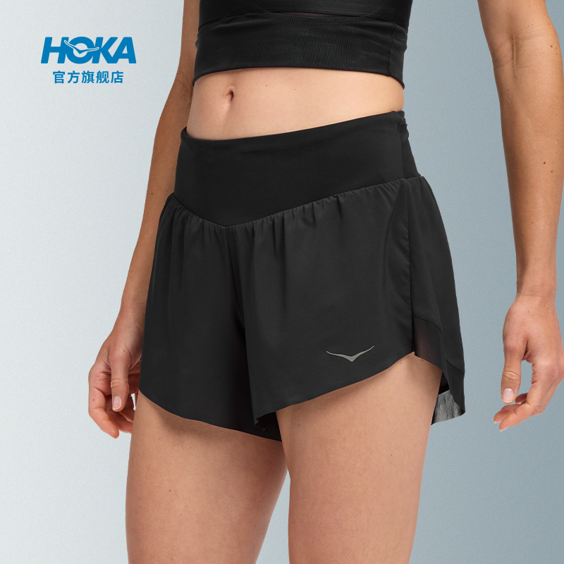 HOKA跑步超轻4英寸短裤