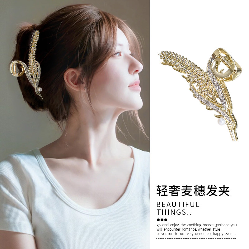 气质麦穗发夹女士2026新款小众图片