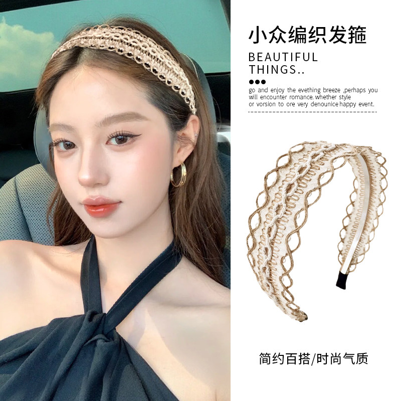波西米亚度假风编织发箍女高颅顶图片