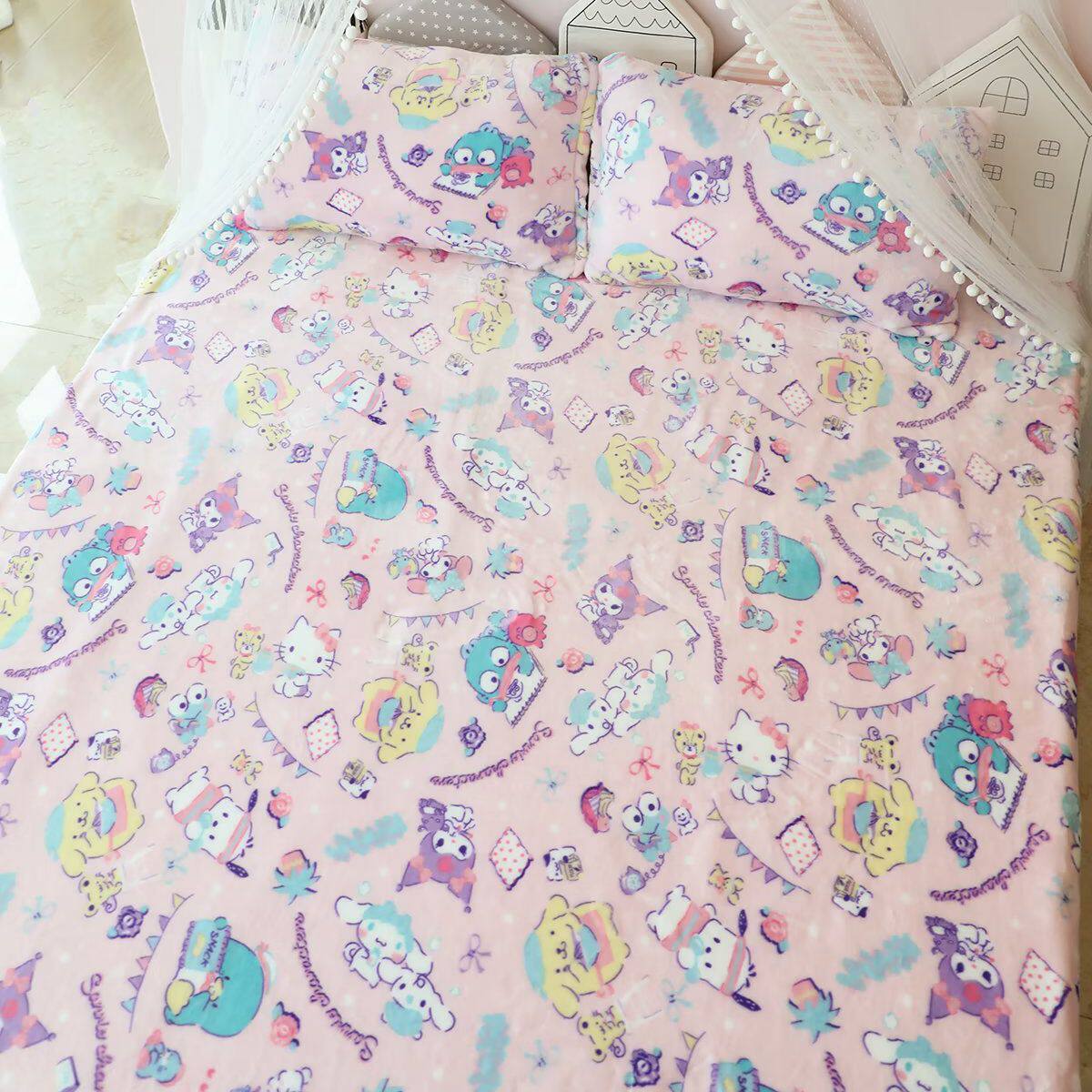 卡通珊瑚绒毛毯加厚沙发盖毯办公室午睡毯空调毯法兰绒小毯子床单