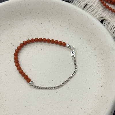 MISSJOJO红珠古巴半链银手链