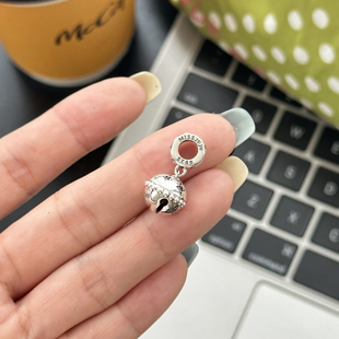 MISS JOJO原创设计简约百搭气质女铃铛串珠S925纯银吊坠