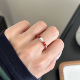 简约女红珠珠葫芦弹力绳S925纯银戒指 MISS JOJO原创设计时尚 3874
