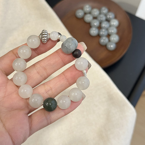 MISSJOJO烟紫青花浅墨银手链