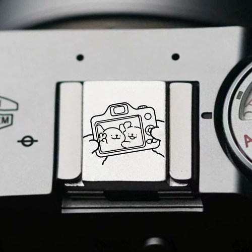 适用富士/佳能/尼康/索尼相机金热靴盖快门定制