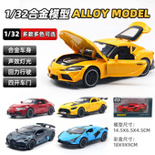 盒装 32合金跑车模型四开门声光回力小汽车孩玩具儿童礼物蛋糕房