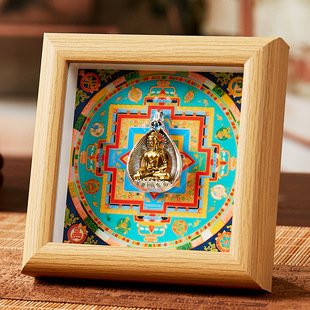 唐卡坛城黄财神黑金九宫八卦民宿装饰财宝天王白度母绿度母