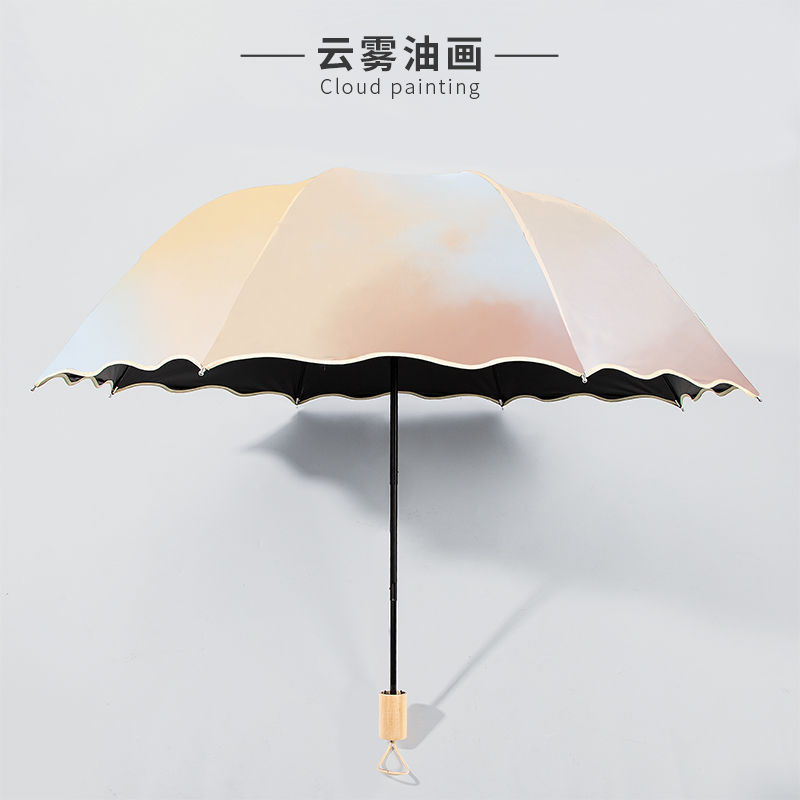 黑胶防晒防紫外线晴雨两用伞