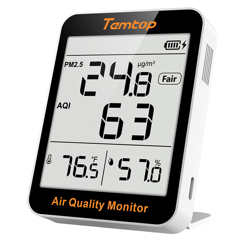 精创Temtop PM2.5气体检测仪多功能温湿度计高精度测温仪磁吸支架