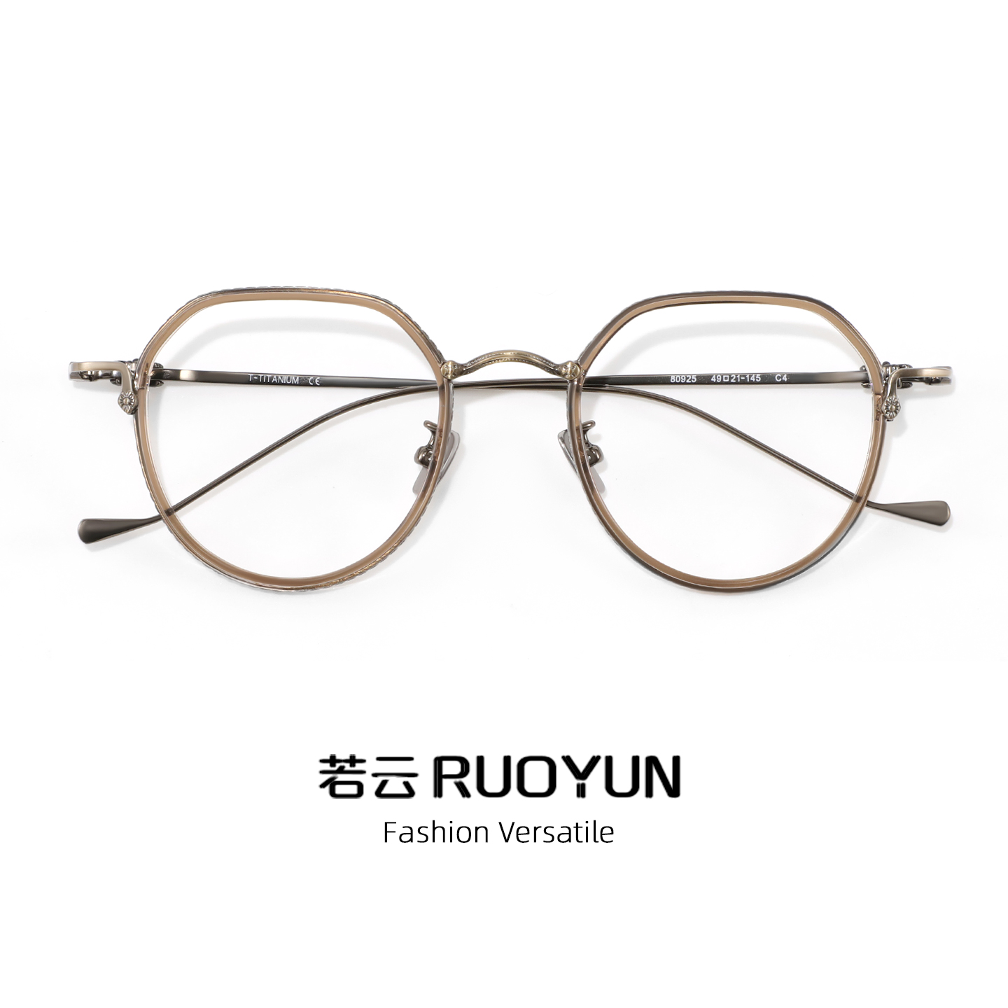 日系复古板材大框眼镜架男女超轻纯钛小众高级感近视防蓝光眼镜框